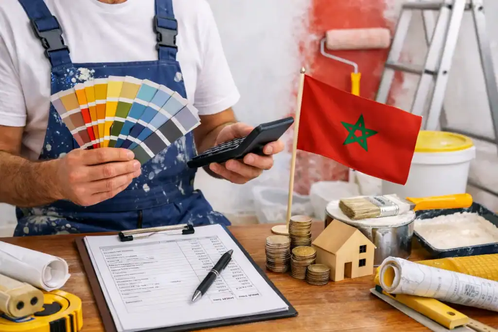 حساب تكلفة الصباغة في المغرب