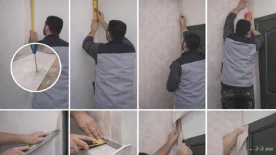 كيفية تركيب ورق الحائط في الزوايا والمناطق الصعبة