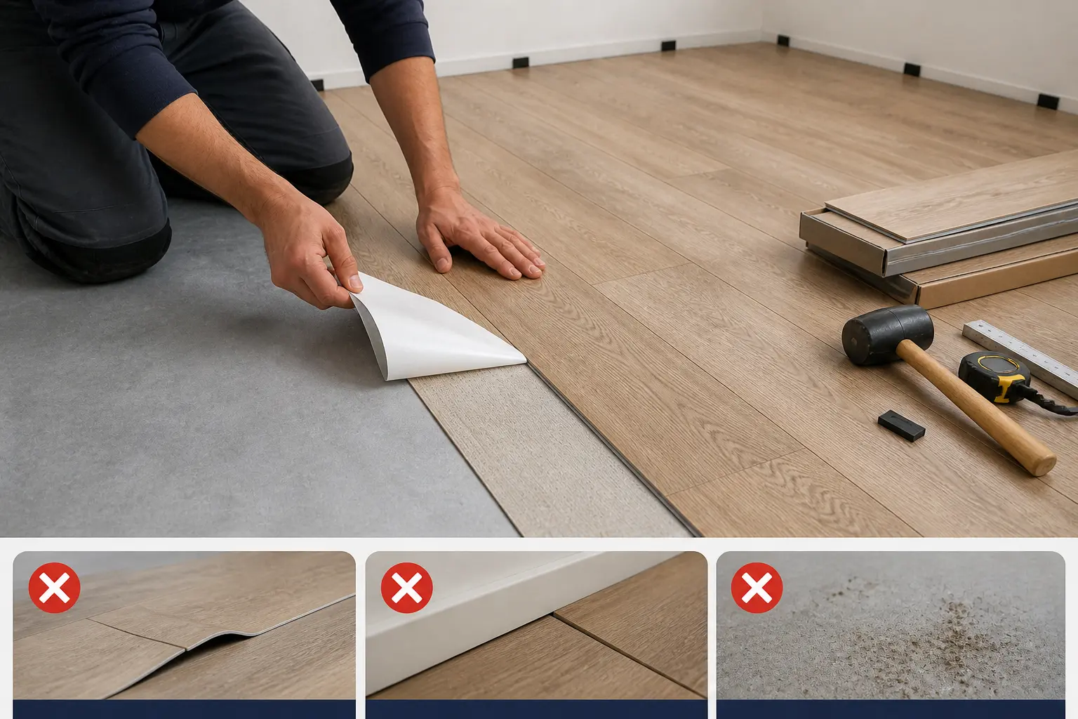 خطوات تركيب أرضية Parquet PVC autocollant بطريقة احترافية