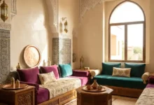 صباغة صالون مغربي صغير في المغرب