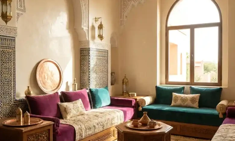 صباغة صالون مغربي صغير في المغرب